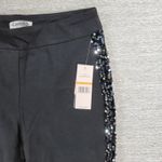 Nanette Lepore  Sequin Tuxedo Pants Women Small Black Pull On Dressy NEW Photo 3