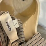 SAUTHS linen maxi dress in almond stripes large Tan Photo 12