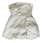 Monique Lhuillier ML x BHLDN Women’s Mallory Jaquard White Strapless Mini Dress Photo 12