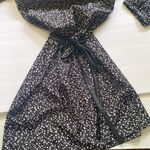 Ann Taylor women’s black dot lace belted tie short dress, size medium Photo 4