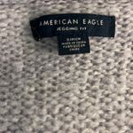 American Eagle Jegging Fit Oversized Chunky Knit Pullover Sweater Lavender Small Photo 3