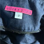 Alice + Olivia  belted blue flare jeans size 2 24x34“ tall Photo 3