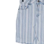 Loft  Striped Denim Mini Skirt Size 4 | Light Wash Blue White Nautical Y2K Photo 2