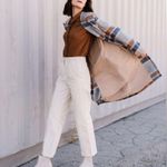 Sage NWT Plaid Blue Brown Coat Sz Medium Photo 4