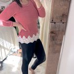 Rewind  Long Sleeve Top with Lace Hem size small Photo 1