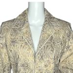 Susan Graver  Blazer Womens Small Jacket Cream‎ Paisley Embroidered Neutral Chic Photo 4