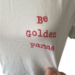 Tultex White Red Graphic Short Sleeve Crewneck “Be Golden Farm” T-Shirt Photo 1