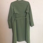 Army Green Long Sleeve Pockets Trench Coat Size XS Photo 9