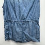 Max jeans  Cotton Linen Chambray Women's Utility Vest Small Full Zip Breathable Photo 6