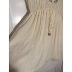 ZARA  Beaded Mini Beach Cover Up Swimsuit Dress Cream White Sheer Photo 8