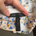 BCBGMAXAZRIA  white and blue patterned flouncy pants Photo 3