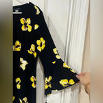 Tommy Hilfiger NWT Floral  BLACK SILKY KNIT DRESS Photo 4