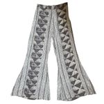 Earthbound Trading Co boho flare pants gray patterned large Photo 0