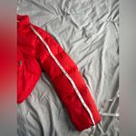 Athleta  Summit Cropped Puffer Jacket Winter Down Coat Red Orange Size XS FLAW Photo 15