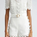 Zimmermann  White Super 8 Butterfly Lace Top silk Organza Size 2 AU/8 US Photo 0