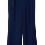 Babaton  Aritzia Womens Wide Leg Belted Pleated Front Dress‎ Pants Black Size 4 Photo 0