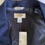 Talbots VTG  Navy Wool Long Sleeve Button Front Office Blazer Jacket 10P Photo 2
