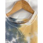 Sweet Romeo NWOT  Storm Tie Dye Waffle Knit Thermal Top w Thumb Holes XS Photo 2