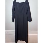 Kay Unger Black Midi Dress Split Sleeve Slit On Leg Sz 4 NEW Photo 15