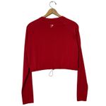 Gymshark  Red Cropped‎ Long Sleeve Training Top Athletic Apparel Womens Photo 1
