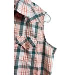 Wrangler Wrancher Shirts Women's Medium Sleeveless Pearl Snap Pink Blue White Photo 4