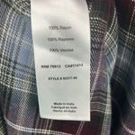 Motherhood  Maternity Plaid Tunic Roll Tap Sleeves V cross string tie  Size Large Photo 7