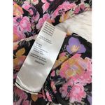 Free People  Maybel Sheer Floral Tie Front Peplum Top Crop Black‎ Pink Small New Photo 13