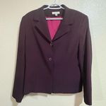 Amanda Smith NWOT  Deep Burgundy Blazer with Pink Lining Photo 1