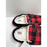 Nordstrom Rack Slippers Womens Size Large Bonfire Red Black Buffalo Check NWT Photo 4