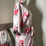 Apt. 9  Satin Pink and Red Floral Kimono Robe Photo 11