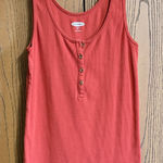 Old Navy  Coral Buttoned Ribbed Tank Top Photo 0
