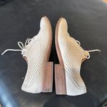 Madewell Oxfords Lace Up Perforated Laser Cutouts Breatheable Ivory Cream Tomboy Loafers Fltas Photo 2