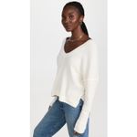 Free People  New Magic Thermal Tee Size XS White Long Sleeve Top Sweater Photo 2