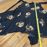 ALC Frank A.L.C.‎ Borden Black Floral Wrap Silk Midi Skirt Size 4 Photo 7