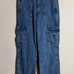 BDG Urban Outfitters Elastic Skate Cargo Jeans Womens 25 Blue Denim Straight Leg Photo 4