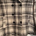 Valerie Stevens Double Breasted Herringbone Black and White Sweater Photo 2