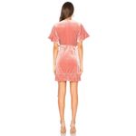 MISA Los Angeles NWT  Desma Crushed Velvet Wrap Dress Pink Medium Photo 2