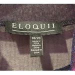 Eloquii Metallic Purple Sheer Mock Neck Long Sleeve Blouse Photo 1