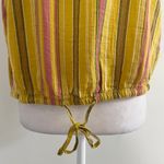 prAna New Smocked Tie Hem Tank Top Little Palm Cami Leapfrog Stripe Size Large Photo 10