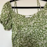 ASTR Green Ditsy Floral Mini Dress, Medium Photo 3
