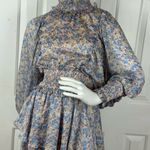 Elliatt Astrid Smocked Waist Maxi Dress Periwinkle Turtleneck Size Small. Photo 7