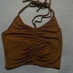 I am gia NWOT I.am.Gia  halo crop ruched detail tank top chocolate brown xs Photo 2