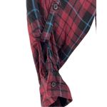 Lane Bryant plaid long sleeve fall casual office dress burgundy 28 plus winter Photo 3