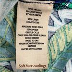 Soft Surroundings  Green Tropical Leaf Linen Blend Jordan Button Up Shirt sz 3X Photo 5