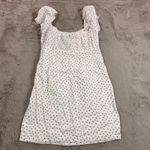 Princess Polly  Reuben Mini Dress White‎ Floral Ruffle Sleeves Tie Front Summer Photo 5