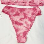 Show Me Your Mumu NWT  Pink Tie Dye Scrunch Bikini Destin Top Del Rey Bottoms Set Photo 11