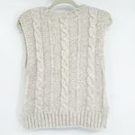 American Eagle Womens Wool Blend Fisherman Cable Knit Sweater Vest Size S Beige Photo 9