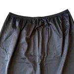 Vanity Fair Black Satin Glance Slit Lace Trim Pull On Elastic Waist SZ M Photo 2