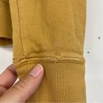 Athleta Mustard Yellow Womens Sweatshirt XXS Crewneck Long Sleeve Shirt Distress Photo 4