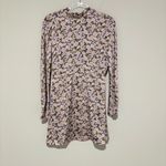 ZARA  FLORAL PRINT MOCK NECK MINI DRESS PINK PURPLE medium Photo 2
